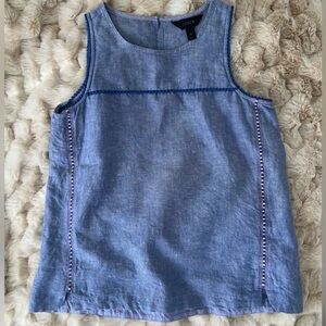 JCREW linen blend tank 0P // Petite 0